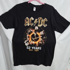 AC/DC Black and Gold Anniversary T-Shirt Sz M